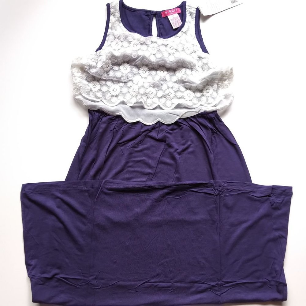 NEW U-Knit Girls Long Sleeveless Dress